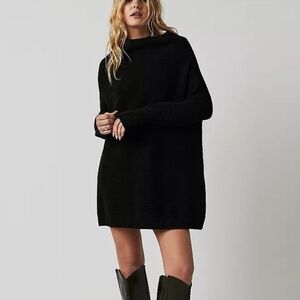 Free People Ottoman Slouchy Tunic Black  Size XS